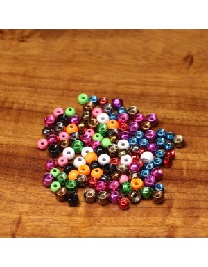 Hareline Dubbin 1/16 Plummeting Tungsten Beads in Metallic Red